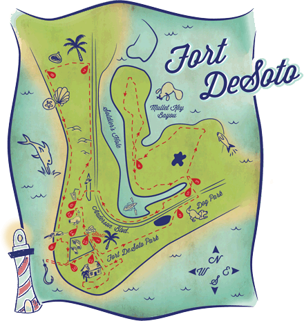 Fort Desoto Park Map Fort Desoto Hike